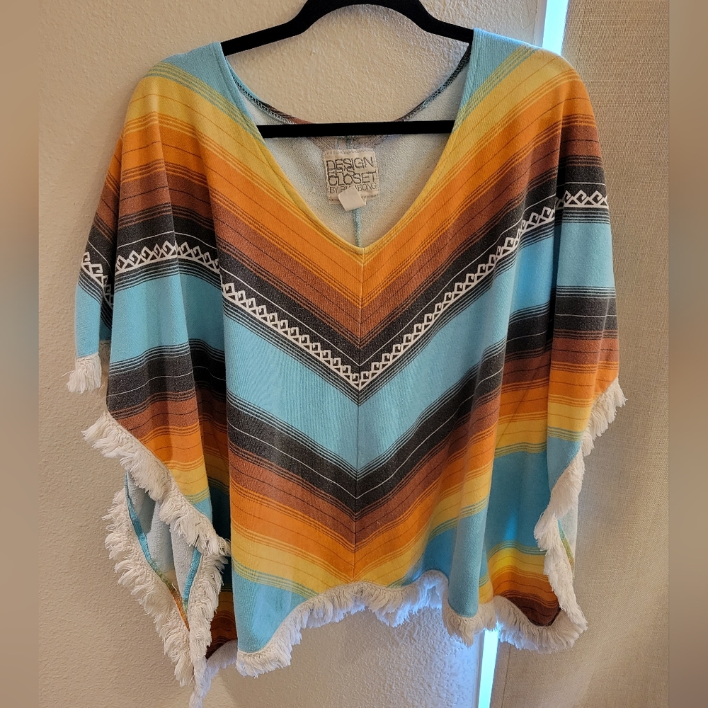 Unique, beautiful, Billabong Turquoise Poncho